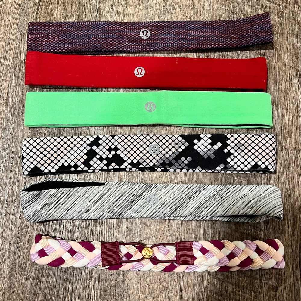 6 Preowned Lululemon headbands great condition